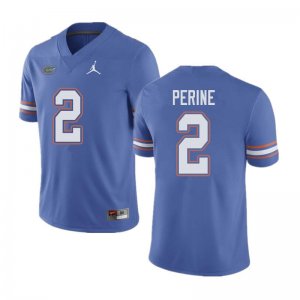 Men's Florida Gators #2 Lamical Perine NCAA Jordan Brand Blue Authentic Stitched College Football Jersey KGD7562WM